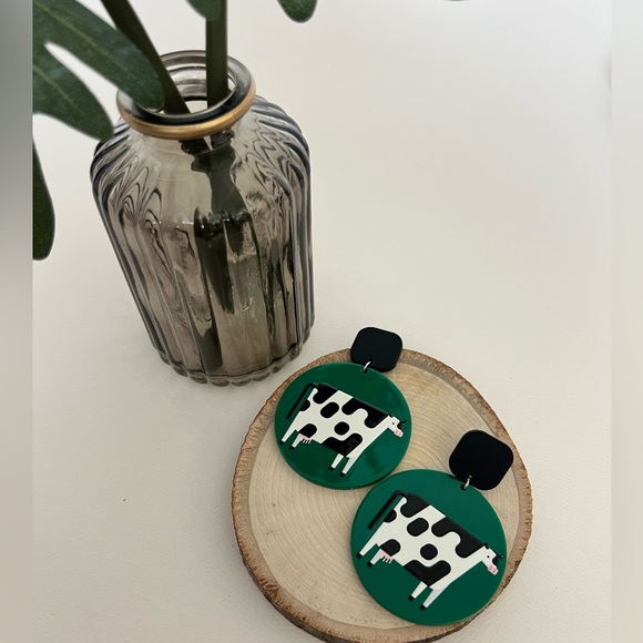 1970's Inspired Dangle Earrings -Retro Pop-of-Color Earrings -Whimsical Earrings - Picture 7 of 17